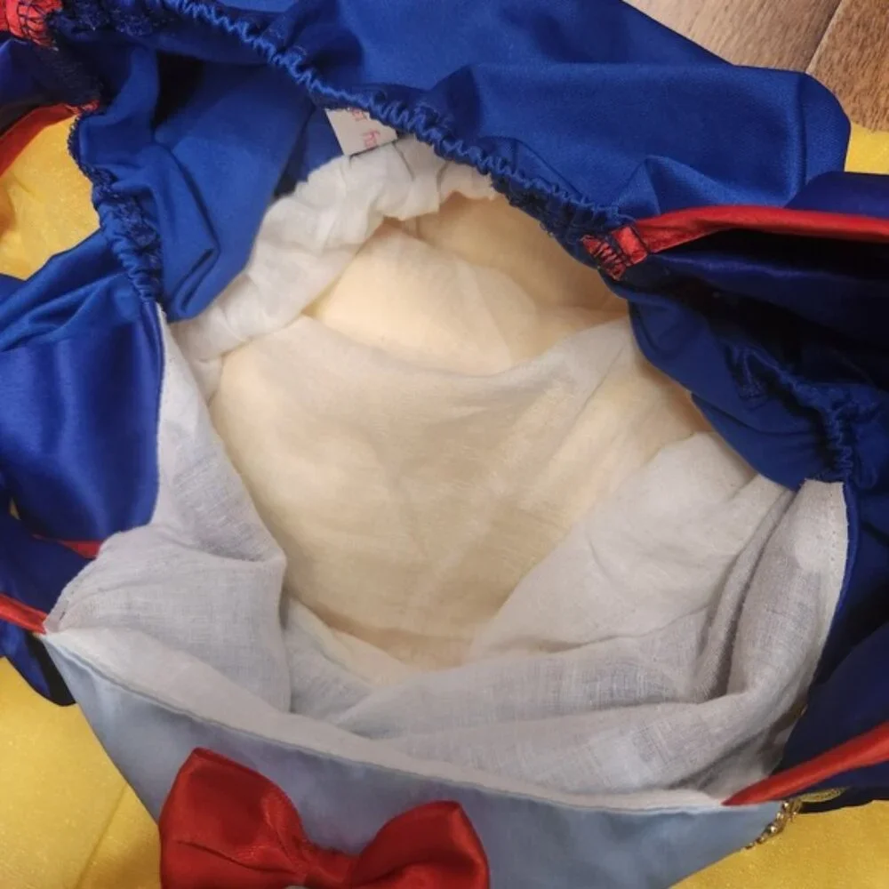 Snow White Princess Dress Costume Blue‎ Yellow Tulle Gold Glitter Girls Size 130